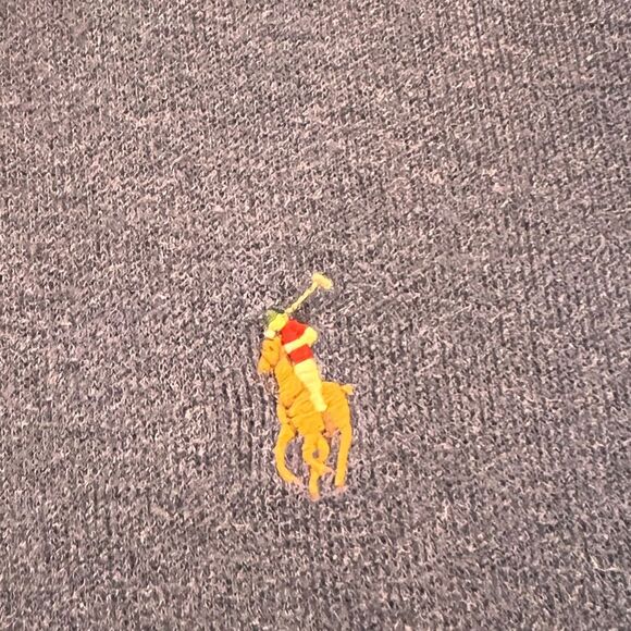 Polo Ralph Lauren Estate Rib 100% Cotton Quarter Zip Pullover Blue Mock Neck L - Picture 10 of 10